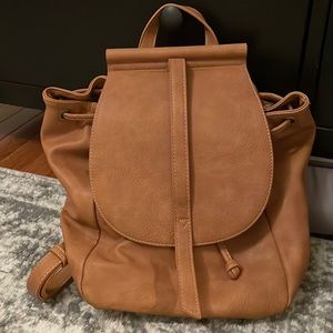 Vegan leather backpack in cognac $20
